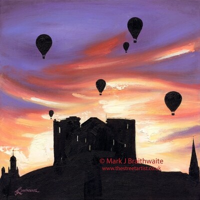 CS5: Purple Haze, Clifford&#39;s Tower with Balloons. City Shadows Series.  Print (size options) Available