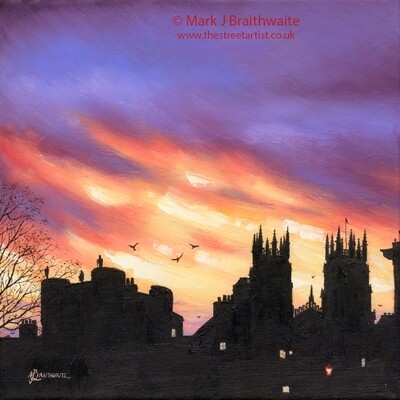 CS3: Purple Haze, York Minster and Bootham Bar. City Shadows Series.  Print (size options) Available