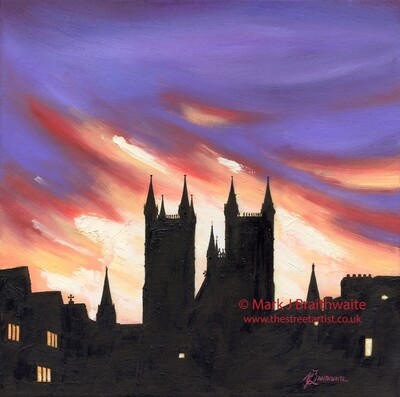 CS6: Purple Haze, Lincoln Cathedral. City Shadows Series.  Print (size options) &amp; ORIGINAL Available