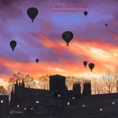 CS2: Purple Haze, York Minster from St Johns Street with Balloons. City Shadows Series.  Print (size options) Available