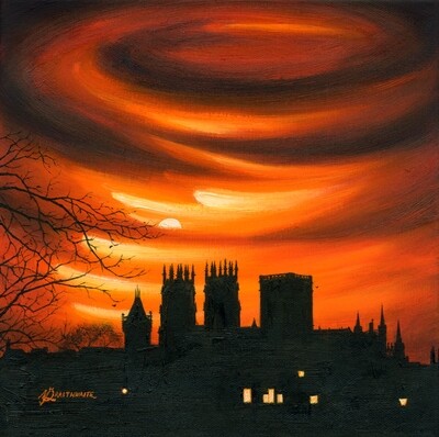 CS32: Sanguine Skies. York Minster from the City Walls.  Print (size options) &amp; ORIGINAL Available