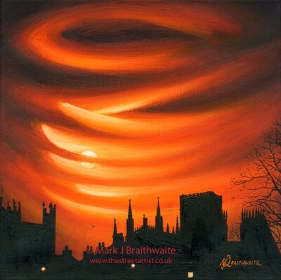 CS31: Sanguine Skies. York Minster &amp; Monk Bar.  Print (size options) &amp; ORIGINAL Available