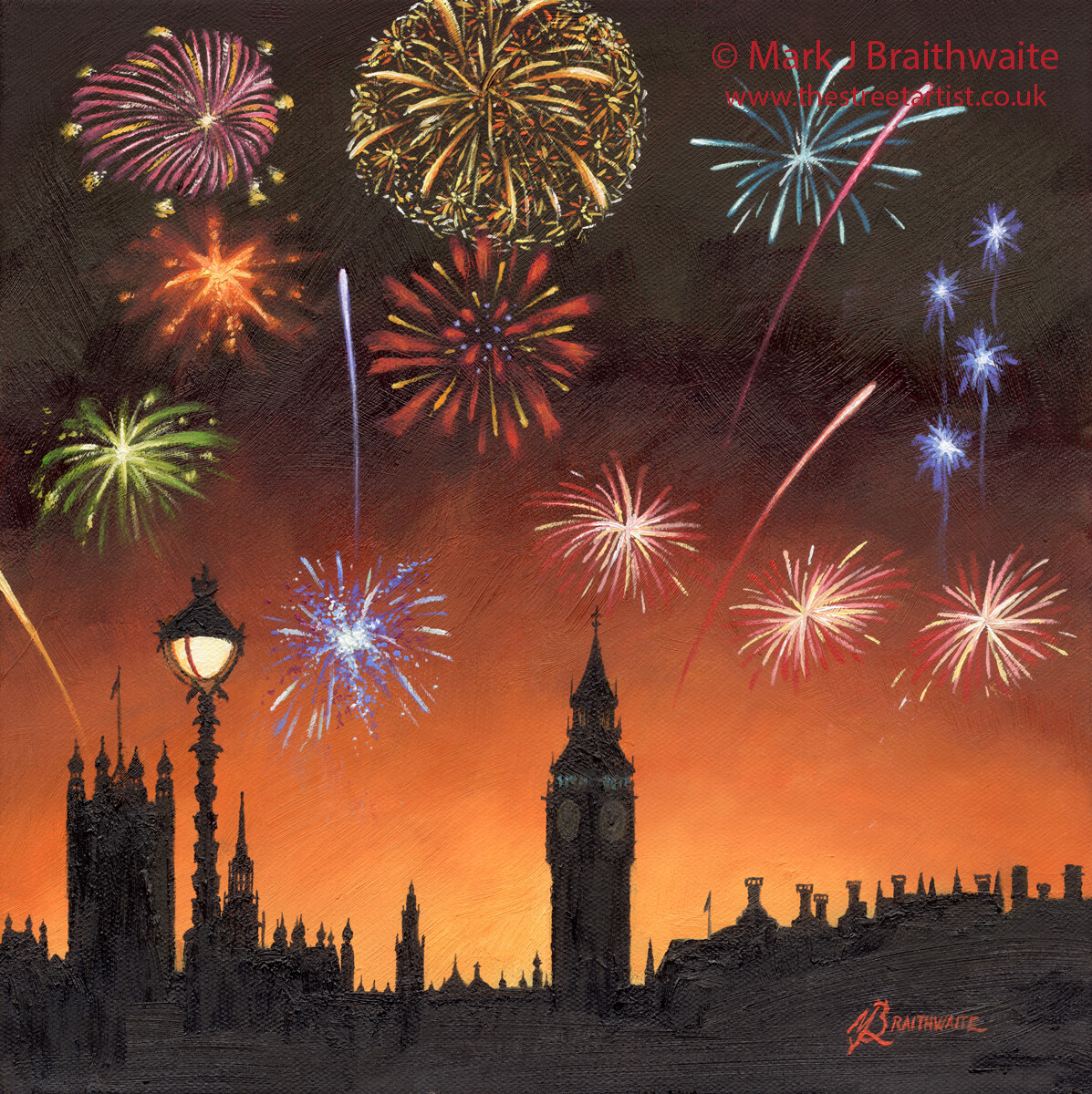 CS26: Cinder Toffee Skies. Westminster Embankment, London.  Print (size options) &amp; ORIGINAL Available