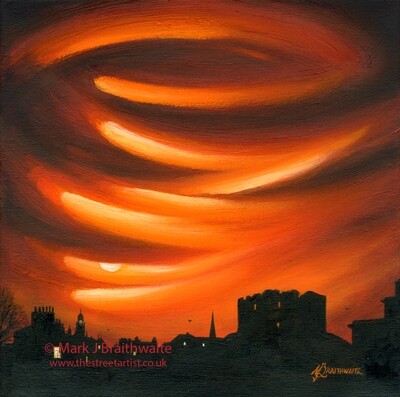 CS30: Sanguine Skies. Clifford&#39;s Tower Skyline, York.  Print (size options) &amp; ORIGINAL Available