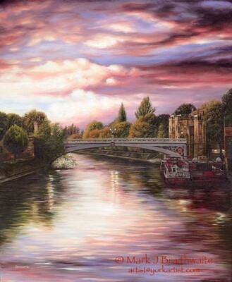 Autumn Twilight Lendal Bridge, York Print (size options) &amp; ORIGINAL AVAILABLE