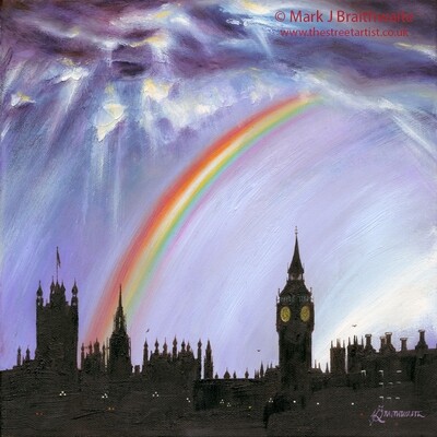 CS37: Stormy Skies, Westminster, London.  Print (size options) &amp; ORIGINAL Available