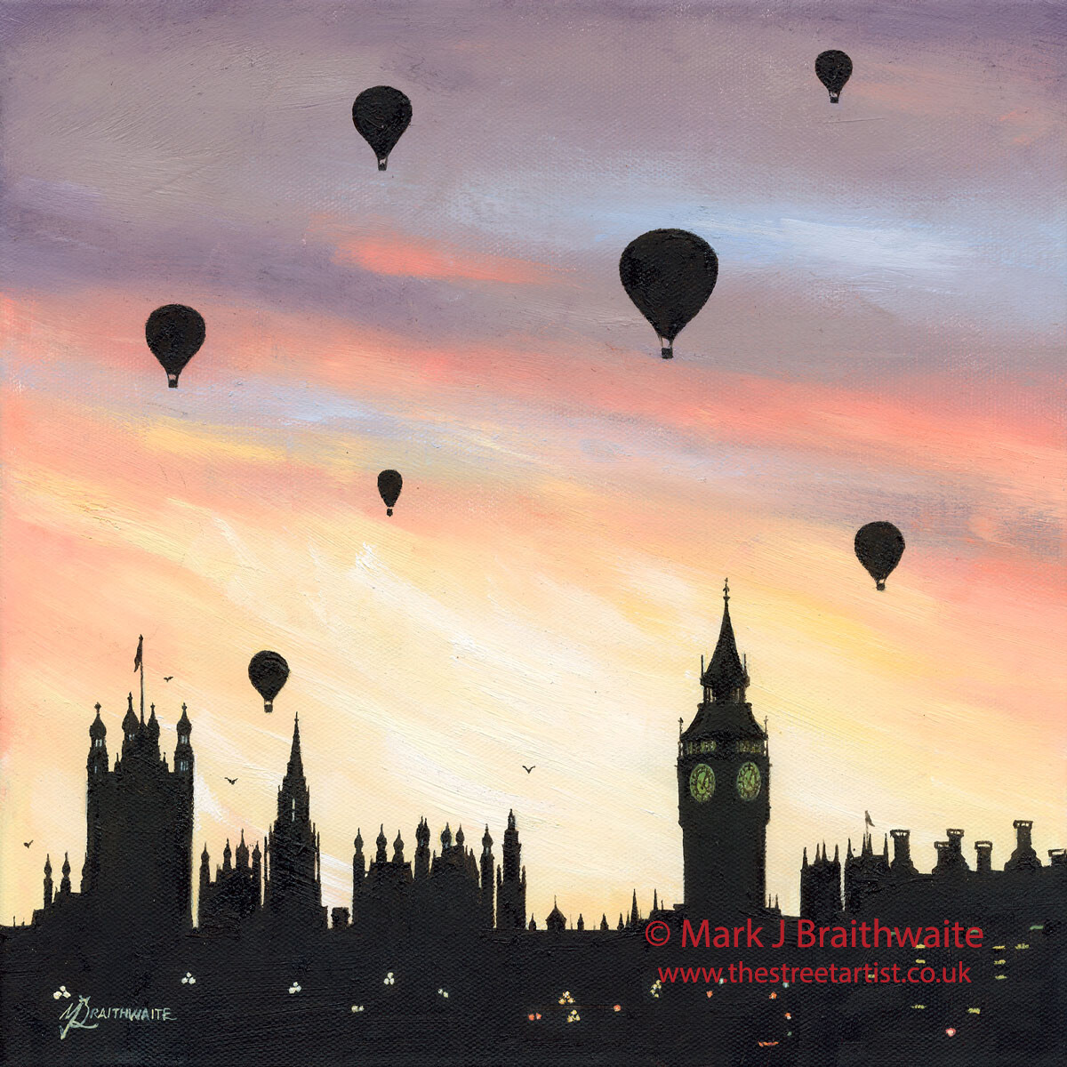 CS39: Pastel Skies, Westminster, London.  Print (size options) &amp; ORIGINAL Available
