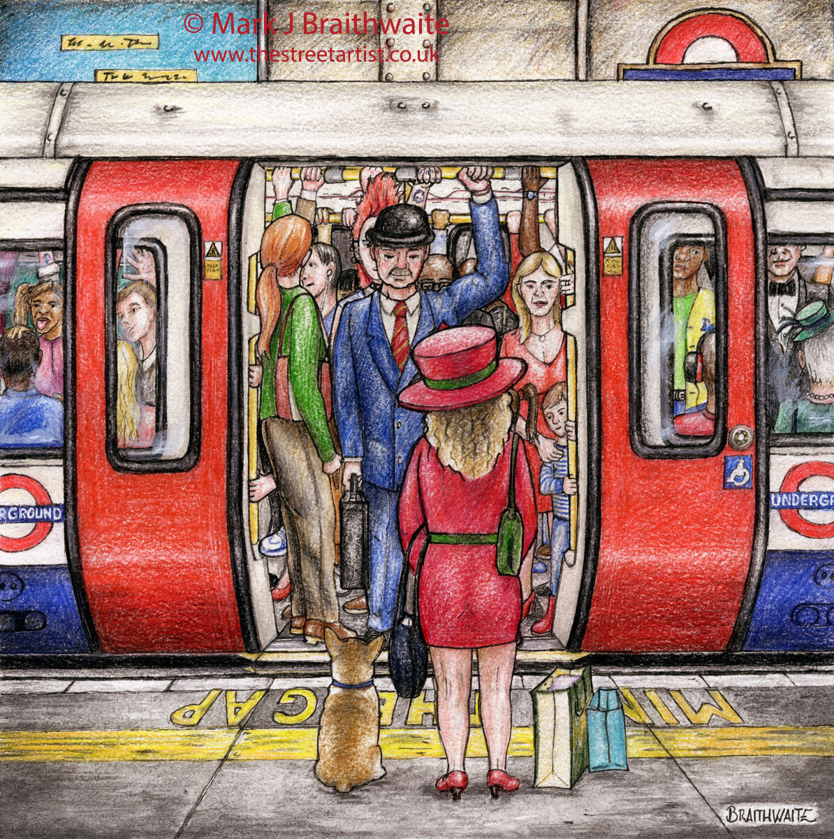 BT36: Find The Gap! The Tube, London. Print (size options) &amp; ORIGINAL Available