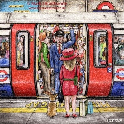 BT36: Find The Gap! The Tube, London. Print (size options) &amp; ORIGINAL Available