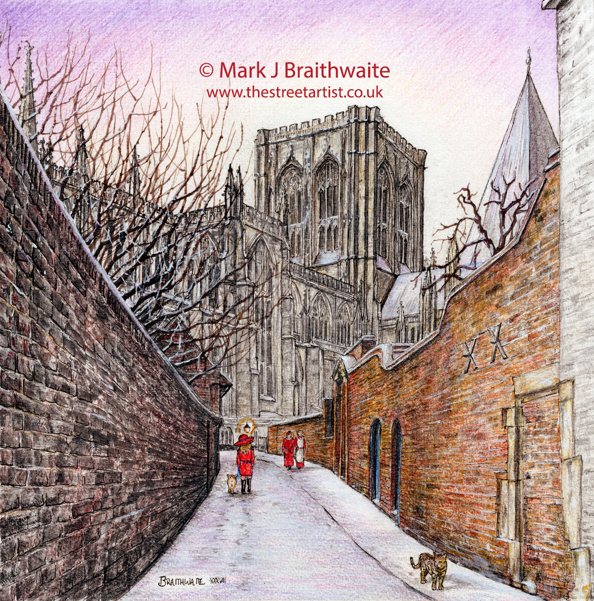 BT34: Chapter &amp; Verse, Chapter House Street, York. Print (size options) &amp; ORIGINAL Available