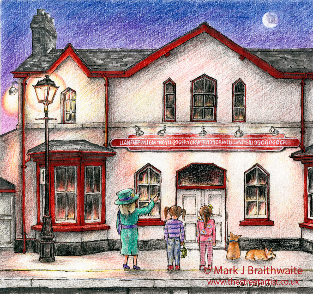 BT28: A Bit of a Mouthful, Llanfairpwllgwyngyllgogerychwyrndrobwllllantysiliogogogoch  Railway Station, Anglesey, North Wales. Print (size options) Available