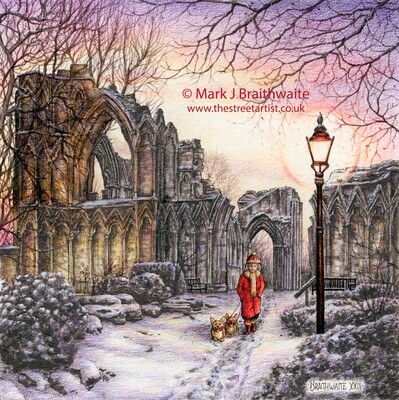 BT22: Winter Wonderland, St. Mary's Abbey, Museum Gardens, York. Print (size options) Available