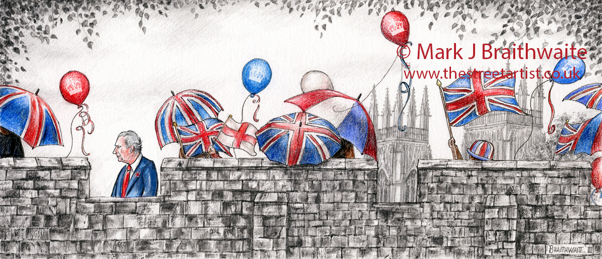 BT3a: Pomp and Circumstance (Coronation Edition), The City Walls, Lord Mayor's Walk, York. Print (size options) Available
