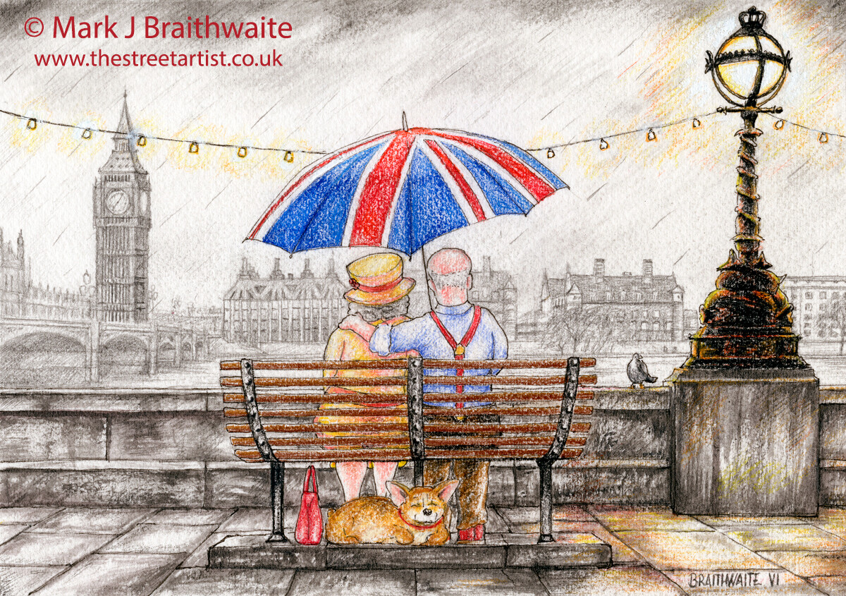 BT6: Let it Rain, Jubilee Walk, London. Print (size options) Available