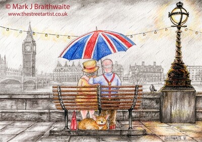BT6: Let it Rain, Jubilee Walk, London. Print (size options) Available
