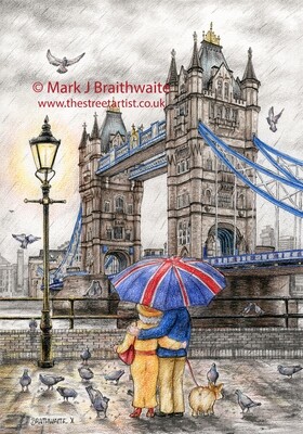 BT10: Love Birds, Tower Bridge, St Katherines Dock, London. Print (size options) Available