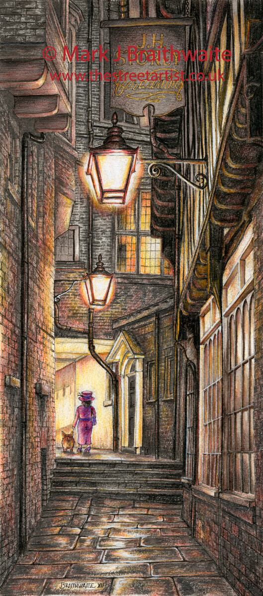 BT12: Avenues &amp; Alleyways, Lady Peckett's Yard, York. Print (size options) Available