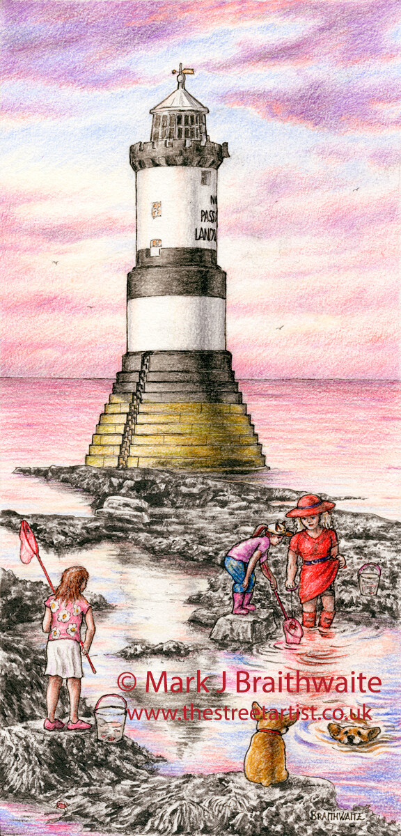 BT24: Rock Pooling, Penmon Lighthouse, Anglesey, Wales. Print (size options) Available