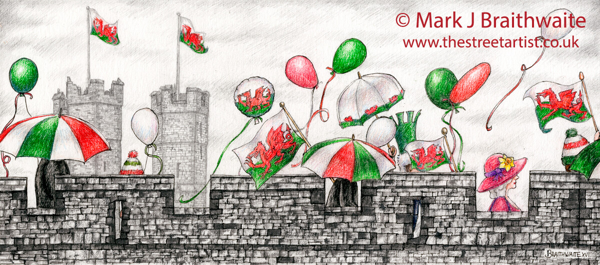 BT16: Dathlu'r Eryr (Celebrating the Eagle), Eagle Tower, Caernarfon Castle, Wales. Print (size options) Available