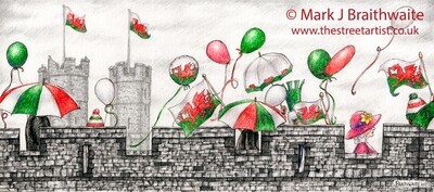 BT16: Dathlu'r Eryr (Celebrating the Eagle), Eagle Tower, Caernarfon Castle, Wales. Print (size options) Available