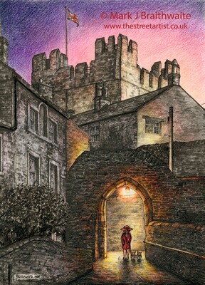BT31: Castle on the Hill. Richmond Castle, North Yorkshire. Print (size options) &amp; ORIGINAL Available