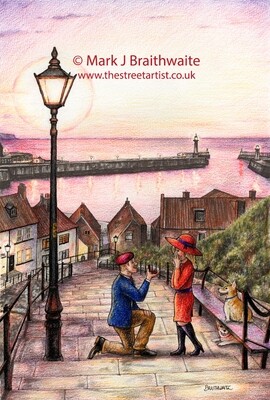 BT35: I'll Go T' Foot of Our Stairs. 199 Steps, Whitby, North Yorkshire. Print (size options) &amp; ORIGINAL Available