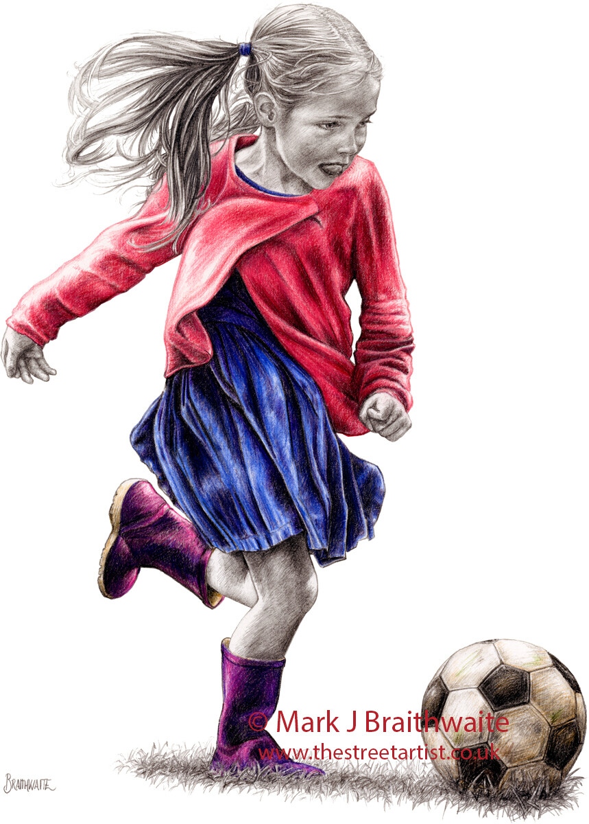Little Lizzy 1, Kick Off! Print (size options) AVAILABLE