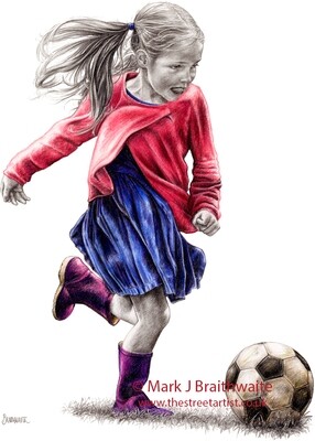 Little Lizzy 1, Kick Off! Print (size options) AVAILABLE