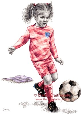 RBWCG23P: England Lioness Goalkeeper Pink (World Cup 2023). Print (size options available)