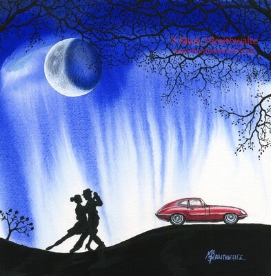 MT5: Blue Moon. Moments in Time Series.  Print  (size options) &amp; Original AVAILABLE