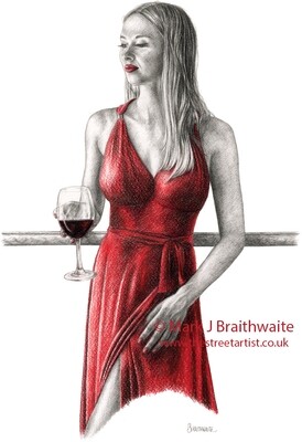 Shades of Red Series, Beaujolais 1. Print (size options available) &amp; Original Available