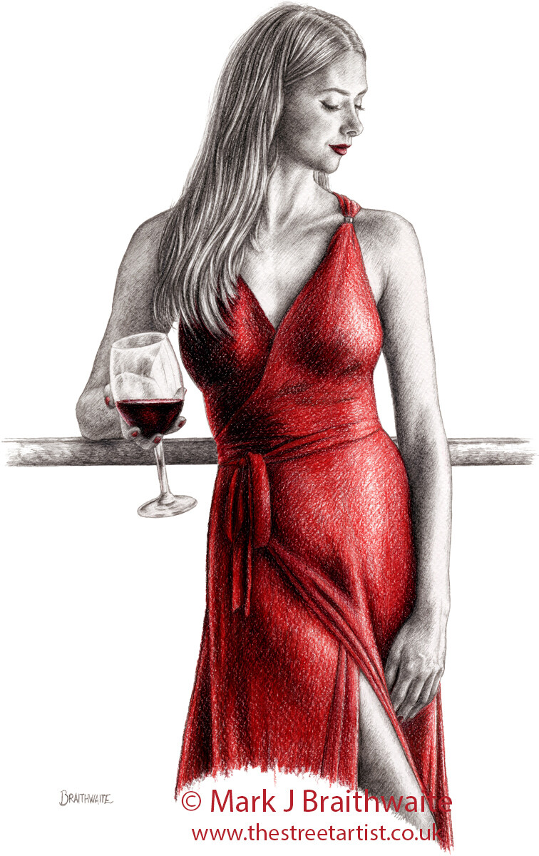 Shades of Red Series, Beaujolais 2. Print (size options available) &amp; Original Available