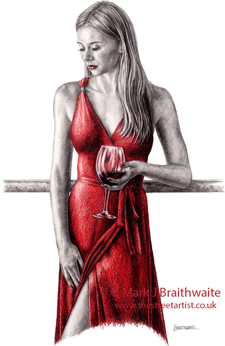 Shades of Red Series, Beaujolais 3. Print (size options available) &amp; Original Available