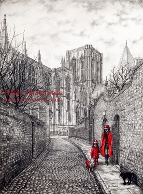 TOR14: A Rediscovered View, Chapter House Street, York.  Print (size options)  &amp; ORIGINAL available