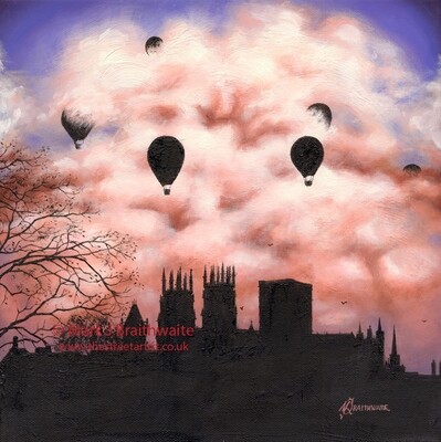 CS46: Marshmallow Skies, York Minster from the city walls, York. City Shadows Series.  Print (size options) Available