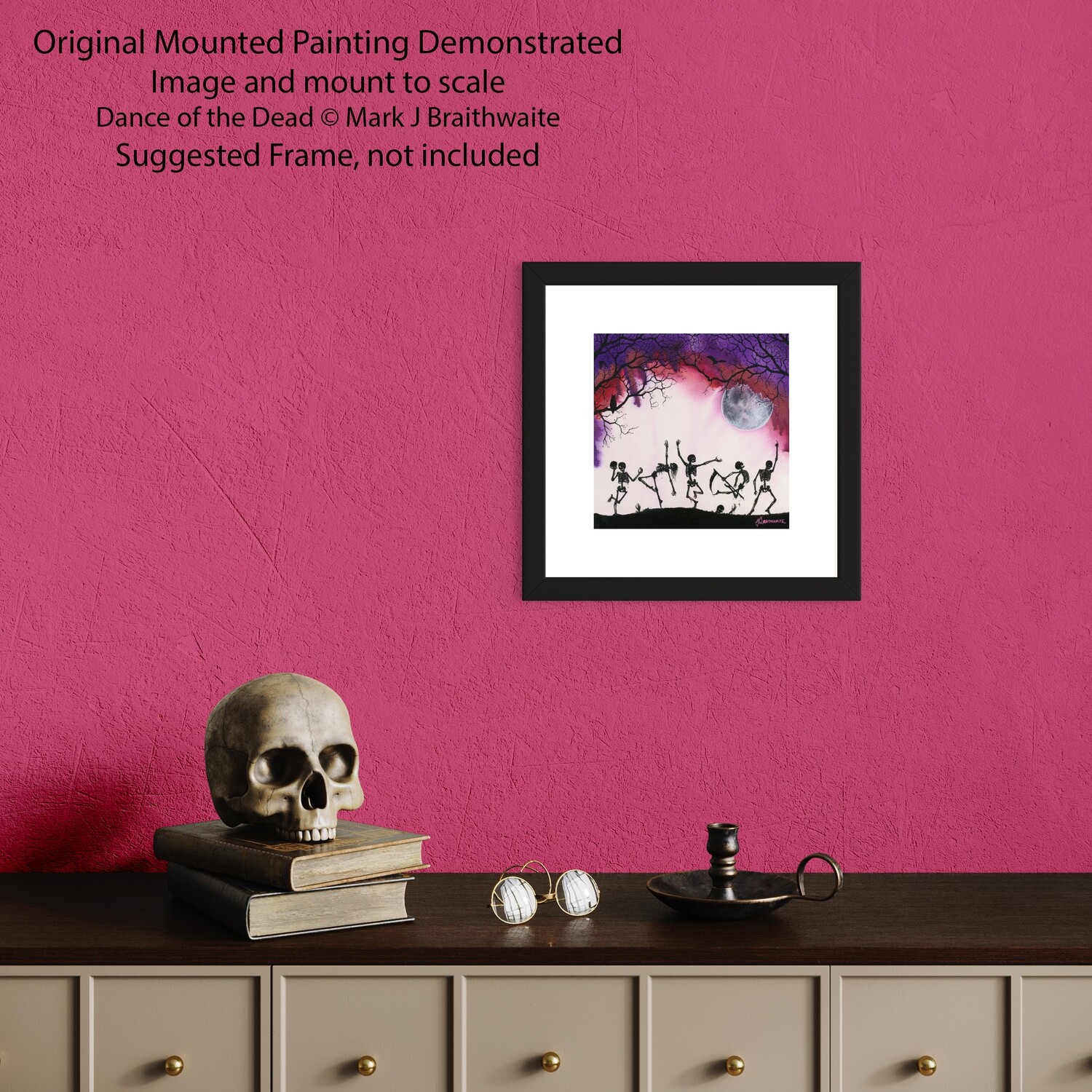 ZA14: Death Moon, Dance of the Dead. Zombie Apocalypse Series No 14.  Print (size options) &amp; ORIGINAL Available