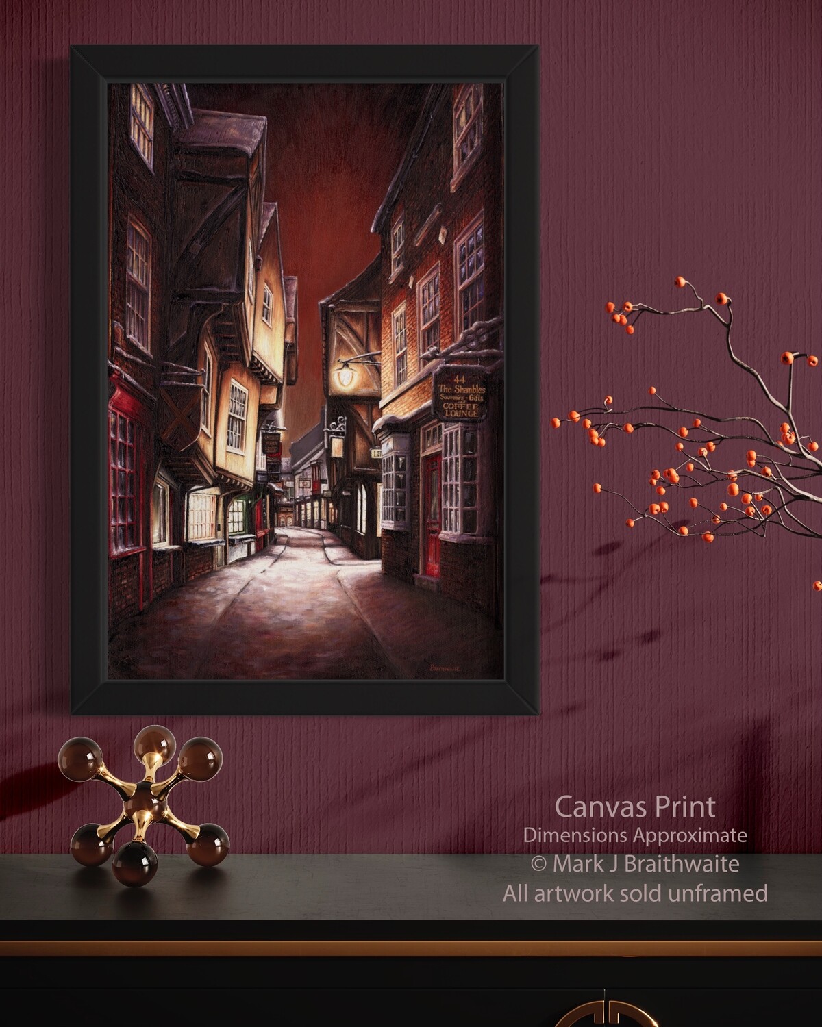 The Shambles Silent Night. Paper Giclée Prints and Canvas Giclée Prints available.