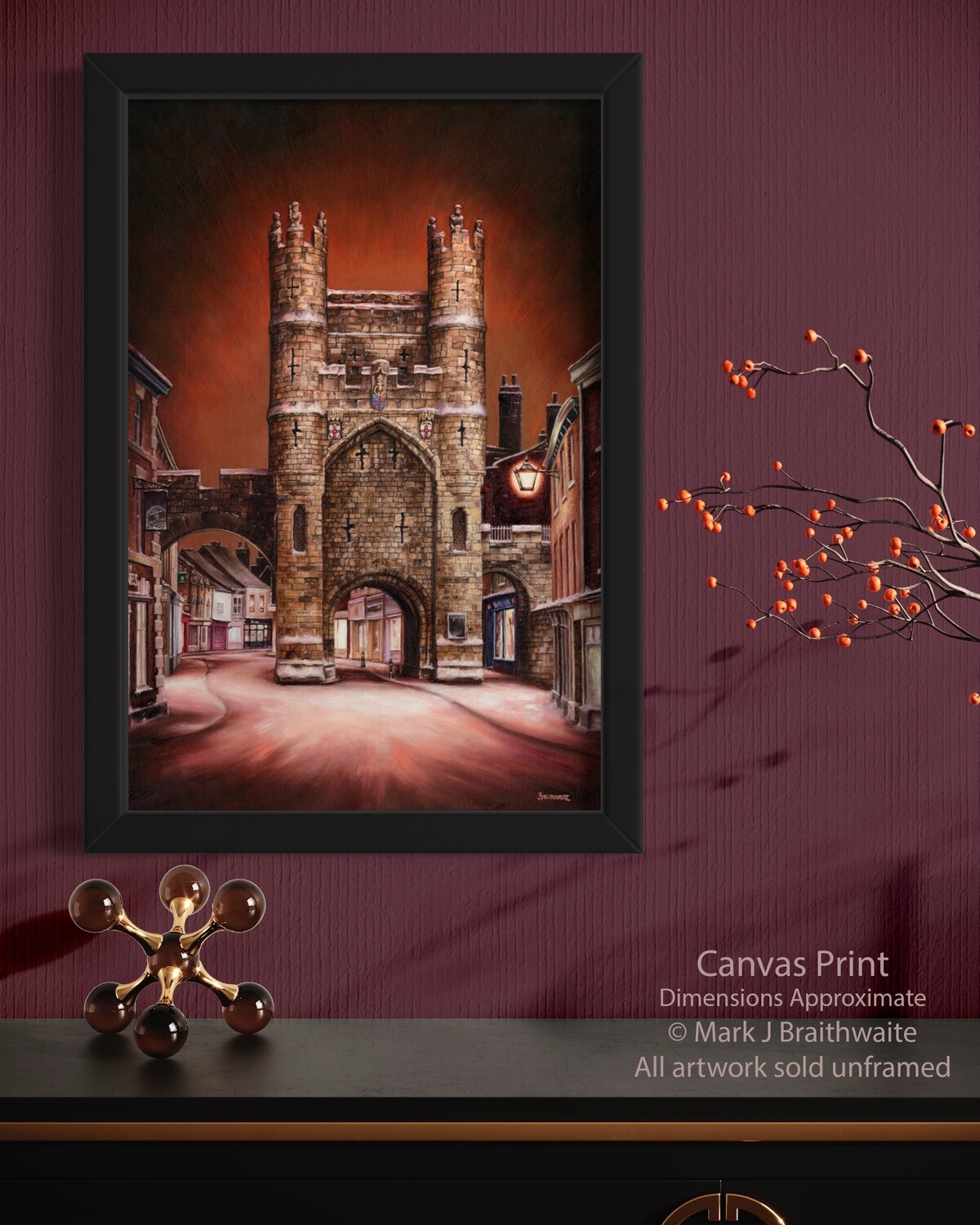 Monk Bar, Silent Night. Paper Giclée Prints and Canvas Giclée Prints available. ORIGINAL AVAILABLE