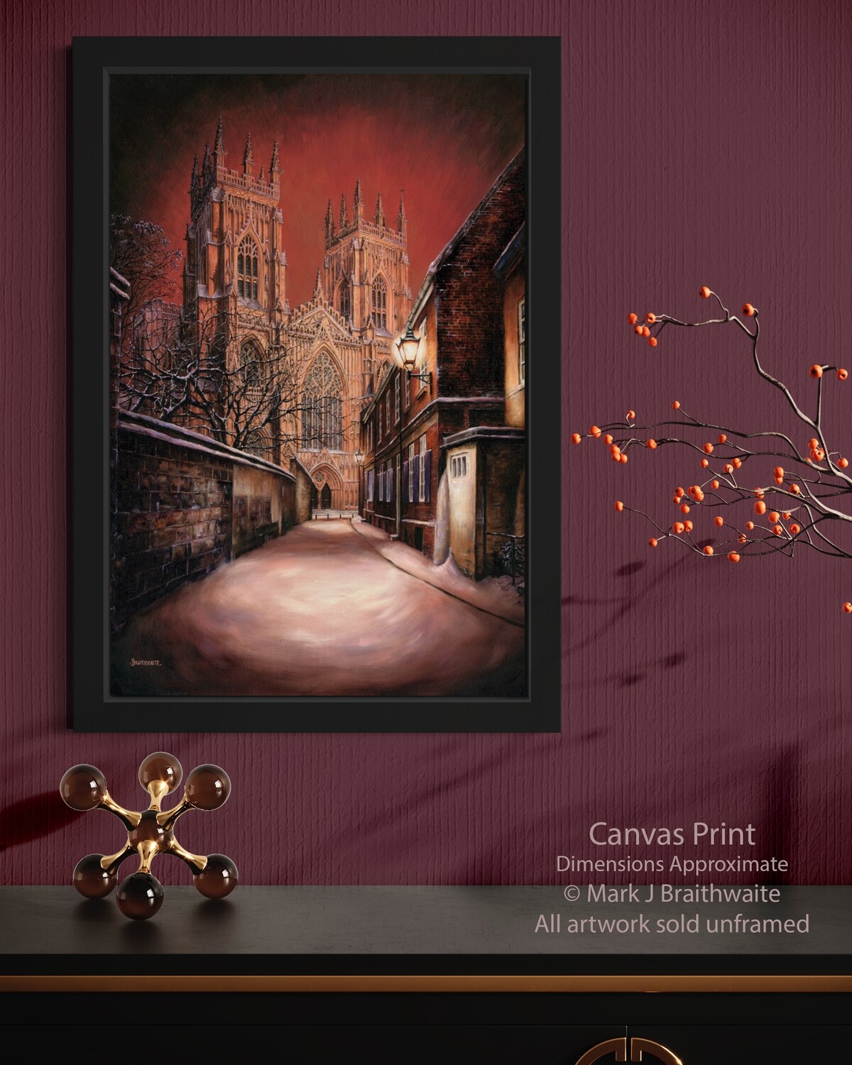 York Minster Silent Night. Paper Giclée Prints and Canvas Giclée Prints available.