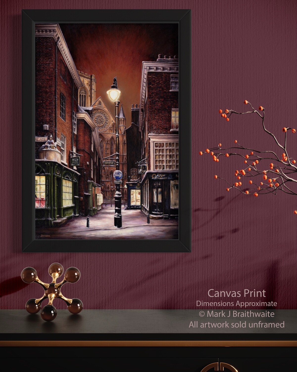 Minstergates, Silent Night. Paper Giclée Prints and Canvas Giclée Prints available.