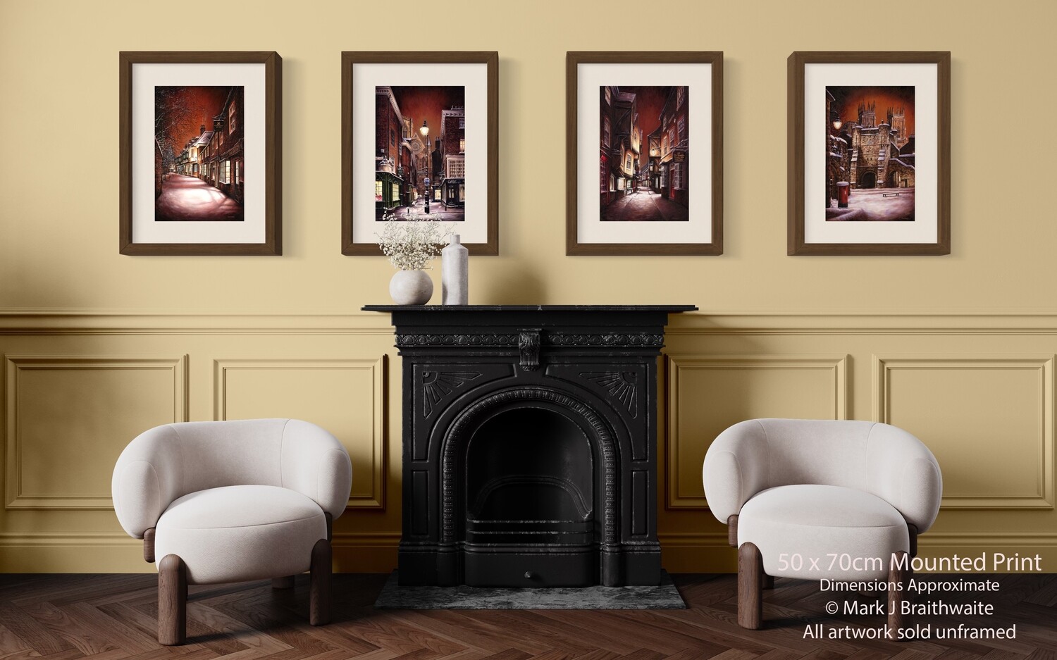 Minstergates, Silent Night. Paper Giclée Prints and Canvas Giclée Prints available.