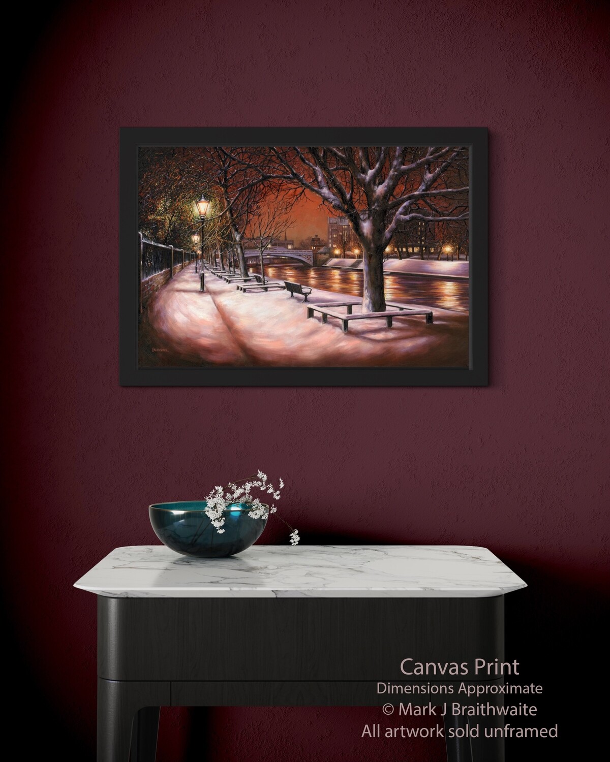 The River Ouse, Silent Night. Paper Giclée Prints and Canvas Giclée Prints available.
