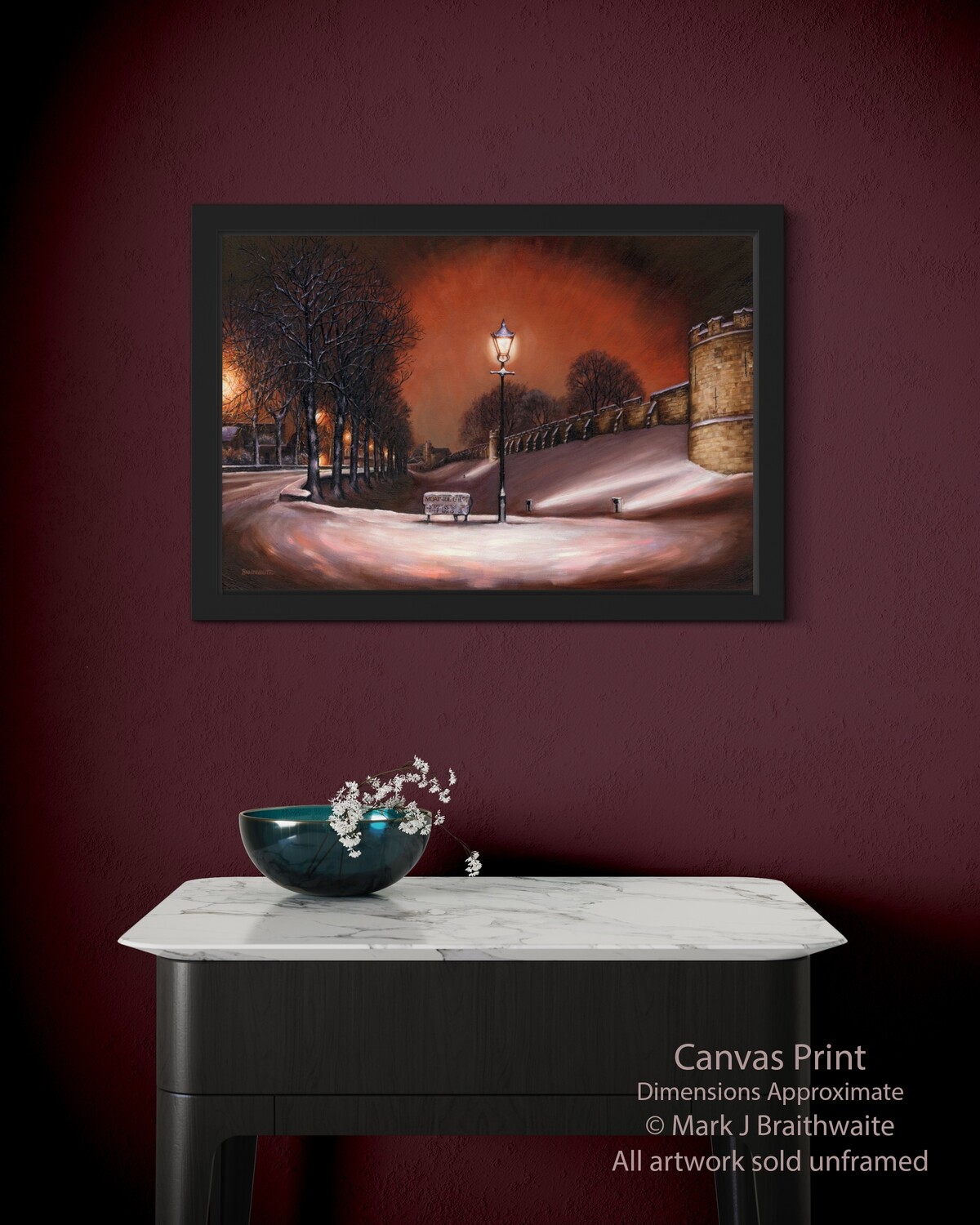 The City Walls, Silent Night. Paper Giclée Prints and Canvas Giclée Prints available. ORIGINAL Available