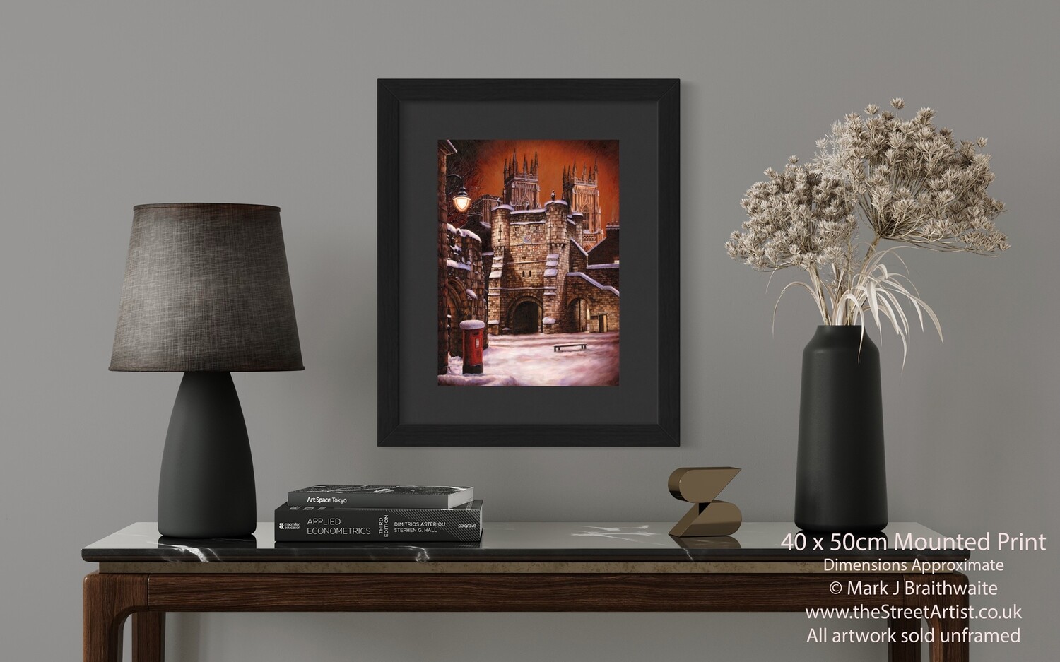 Bootham Bar, Silent Night. Paper Giclée Prints and Canvas Giclée Prints available.