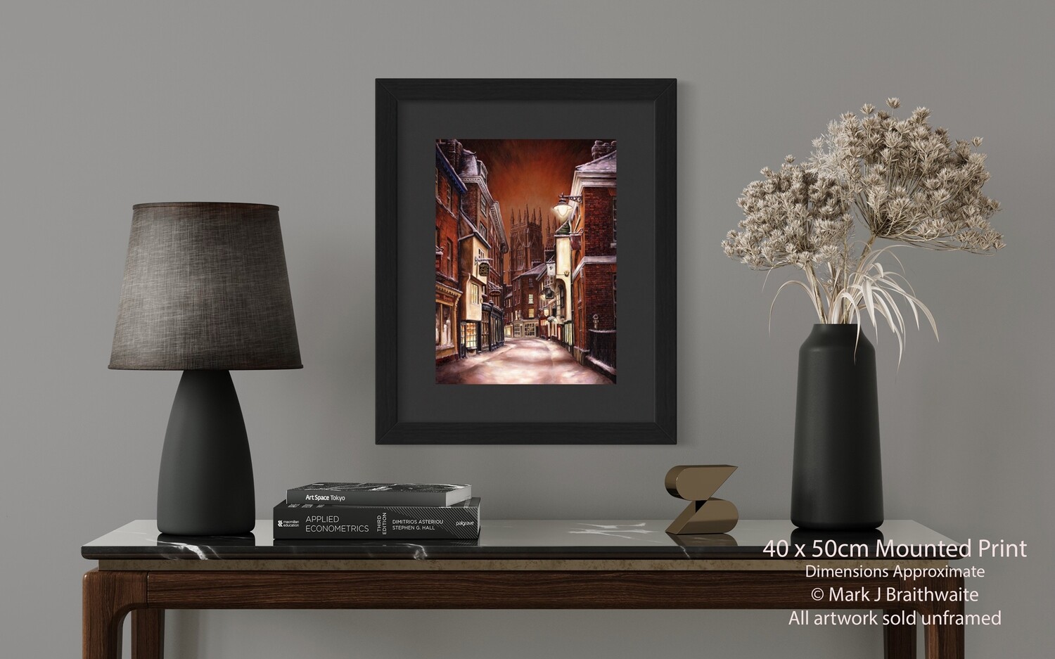 Low Petergate, Silent Night. Paper Giclée Prints and Canvas Giclée Prints available.
