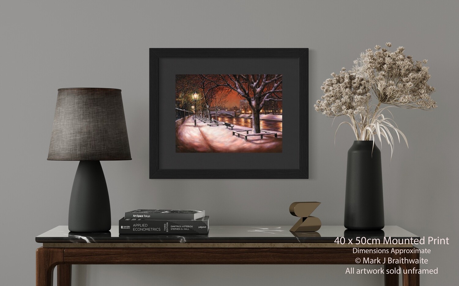The River Ouse, Silent Night. Paper Giclée Prints and Canvas Giclée Prints available.