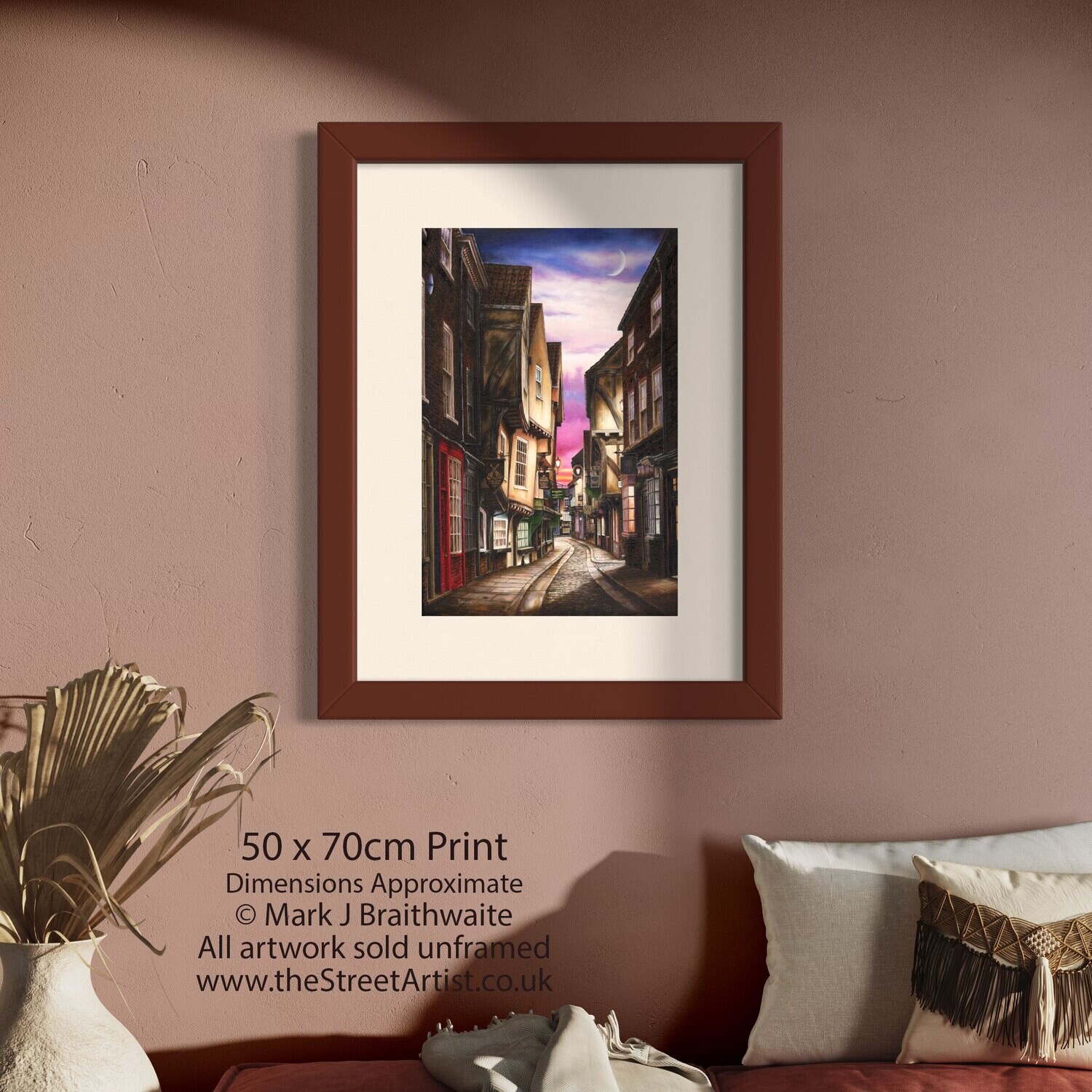 The Shambles at Twilight, York Collection. Paper Giclée Prints and Canvas Giclée Prints available. ORIGINAL AVAILABLE