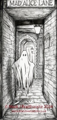 BTS3: Beneath the Sheets, The Concerning Matter of Alice. Ink Line Art Print