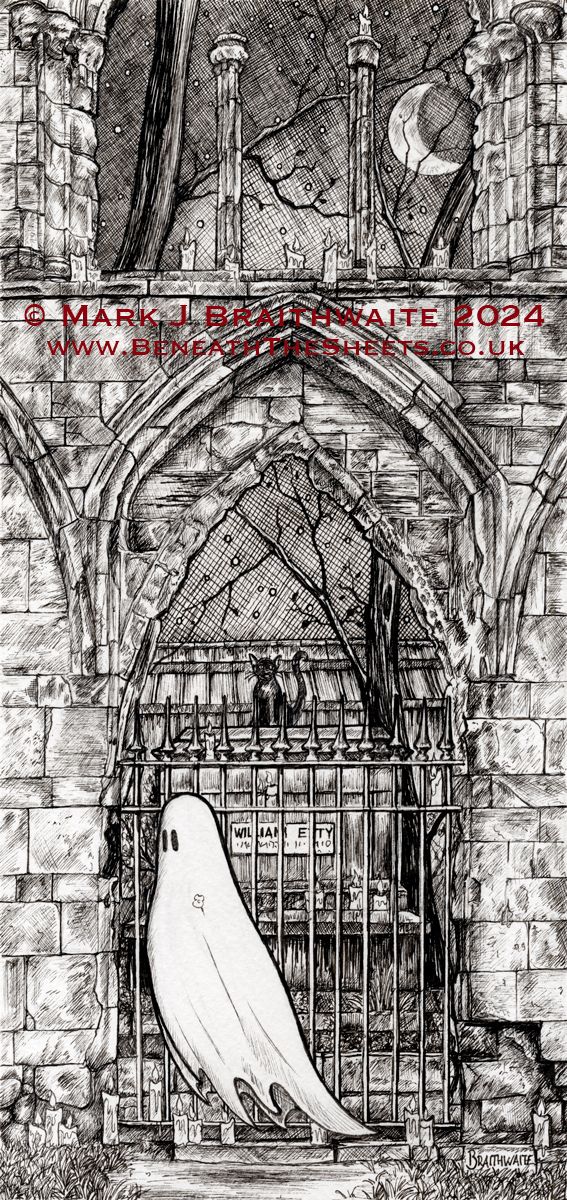 BTS7: Beneath the Sheets, Quiet as a Nun. Ink Line Art Print