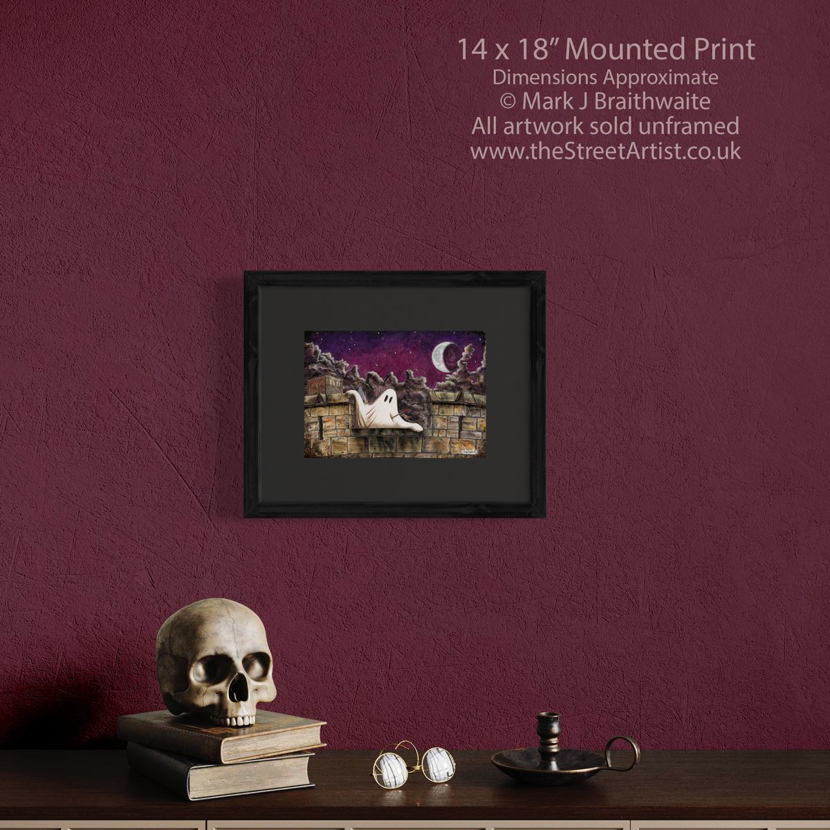 BTS8EE: Beneath the Sheets, Vengeful Exploits. Colour Print Large Size, Enchanted Edition, with Hand Painted Ghost that Glow Under UV Black Light